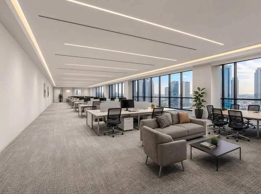 Business Bay'de döşenmiş ofis