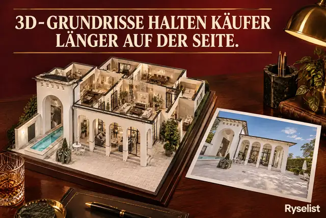 Titelbild: 3D-Grundrisse halten Käufer länger auf der Seite
