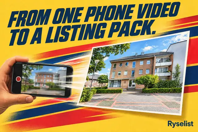 Cover poster: From one phone video to a paid listing pack